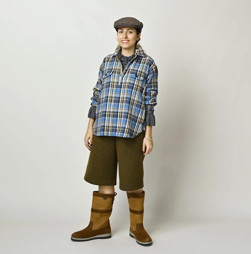 45R India Tartan Check 908 Yama Pullover Shirt - Image 4