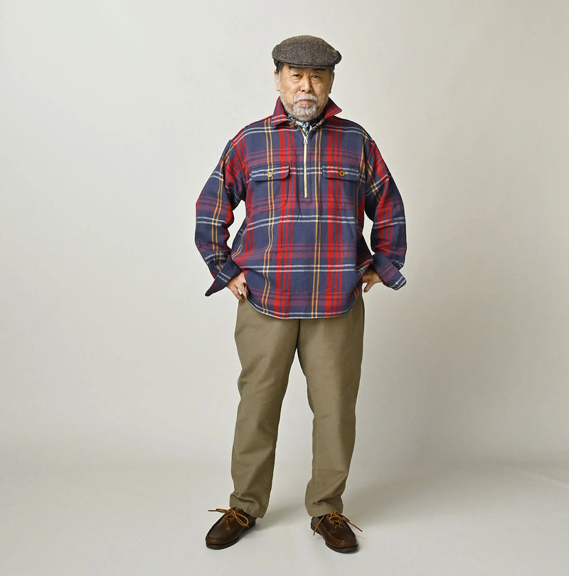 45R India Tartan Check 908 Yama Pullover Shirt - Image 5