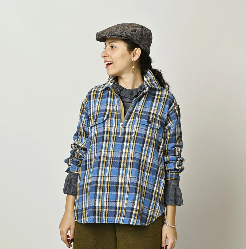 45R India Tartan Check 908 Yama Pullover Shirt - Image 6