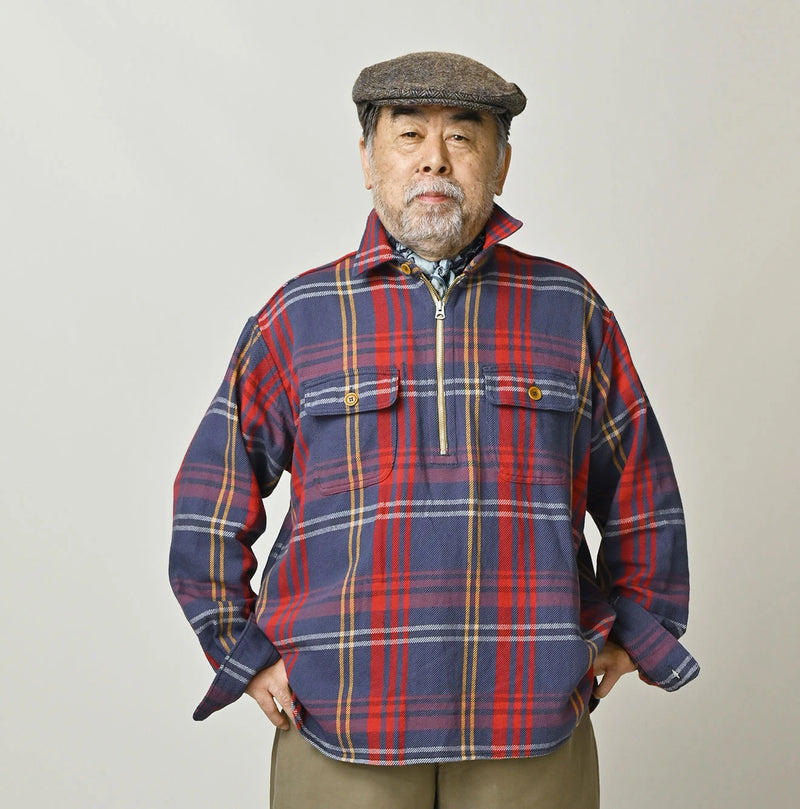 45R India Tartan Check 908 Yama Pullover Shirt - Image 10