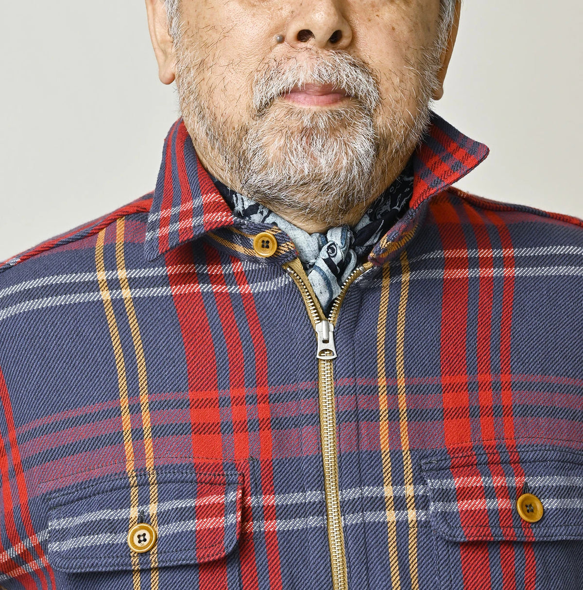 45R India Tartan Check 908 Yama Pullover Shirt - Image 13