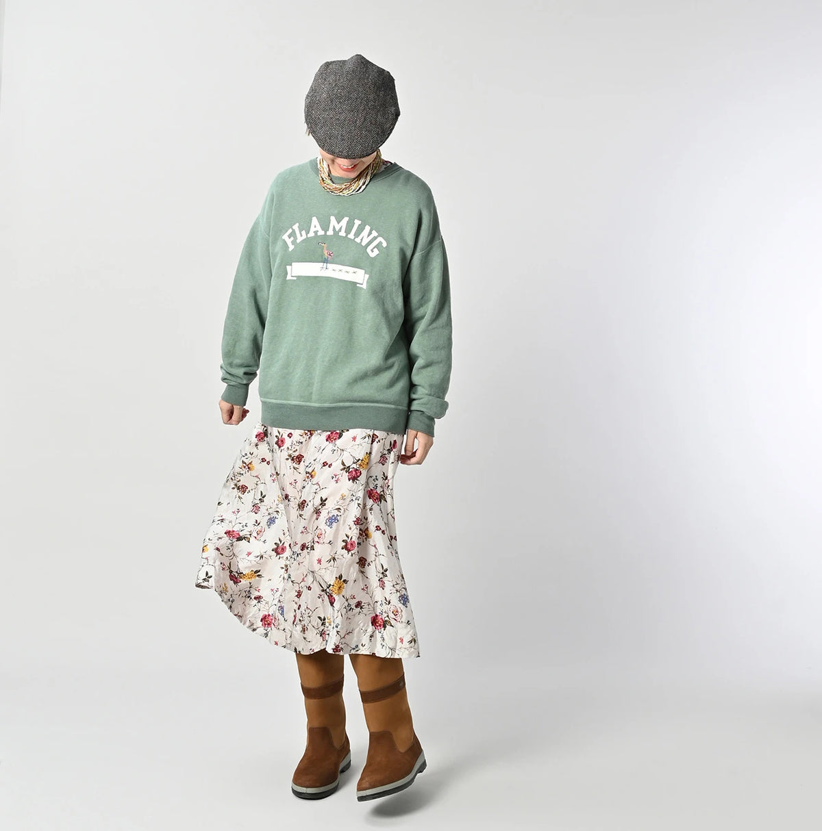 45R Cotton Fleece 908 Ocean Sweat (Green) - Image 3