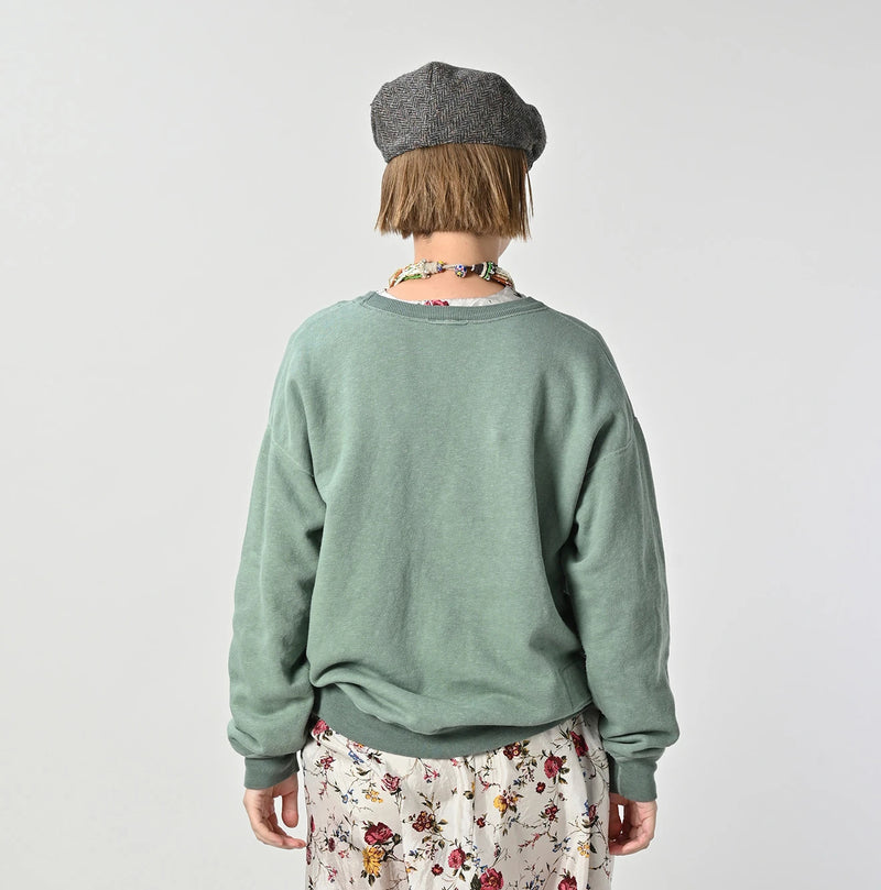 45R Cotton Fleece 908 Ocean Sweat (Green) - Image 6