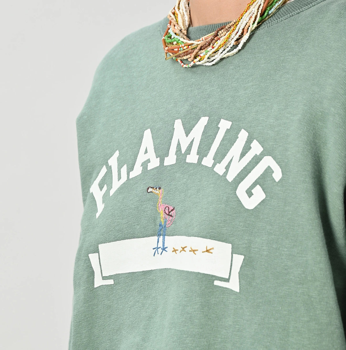 45R Cotton Fleece 908 Ocean Sweat (Green) - Image 11