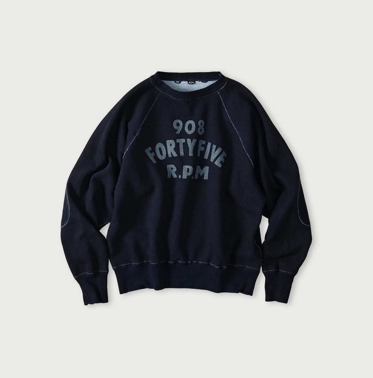 45R Indigo Cotton Fleece 908 Logo Sweatshirt - Image 1