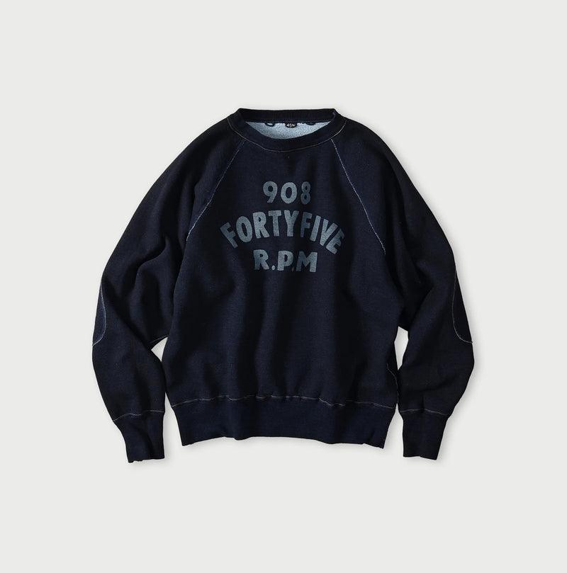 45R Indigo Cotton Fleece 908 Logo Sweatshirt - Image 1