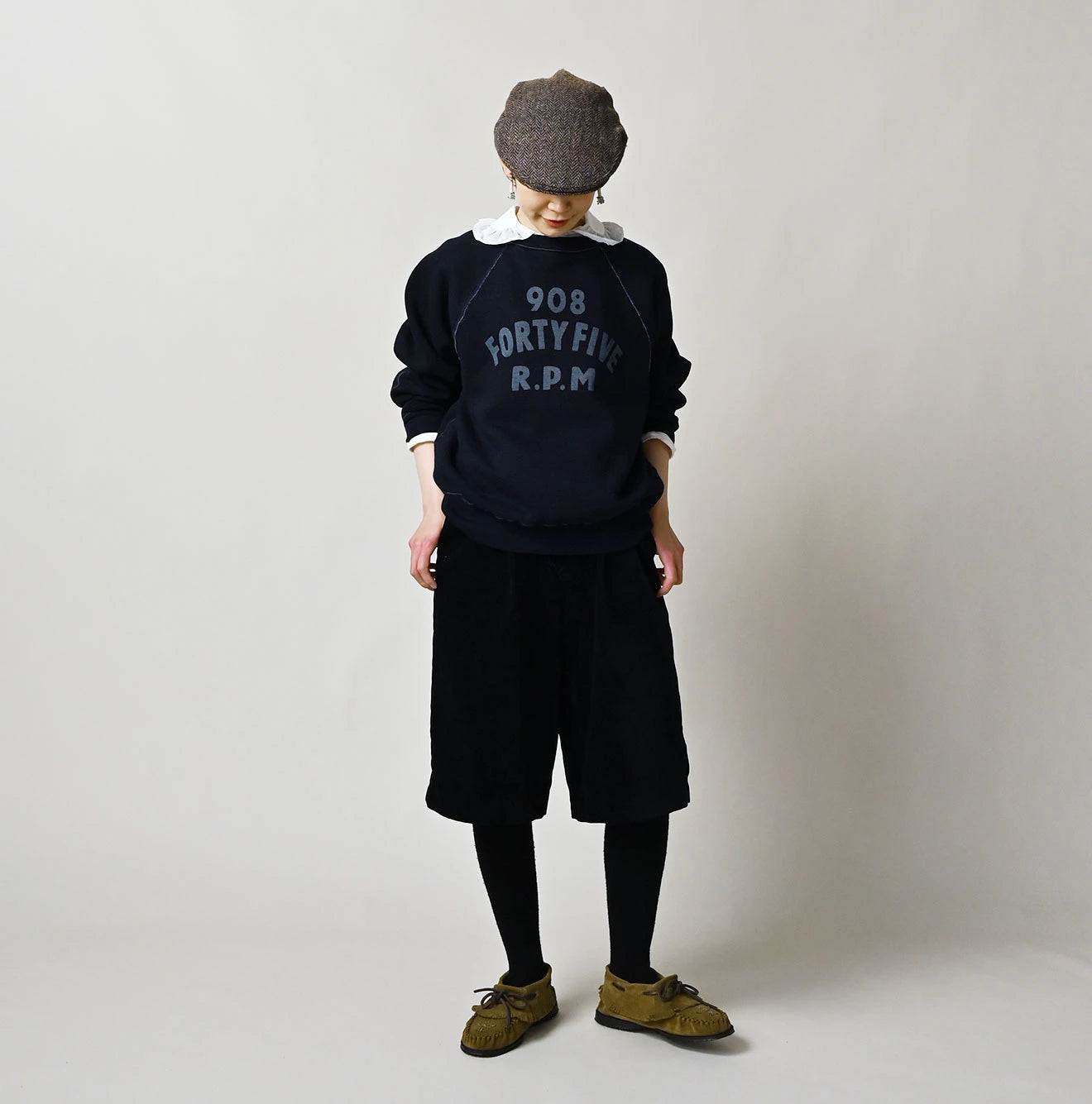 45R Indigo Cotton Fleece 908 Logo Sweatshirt - Image 2