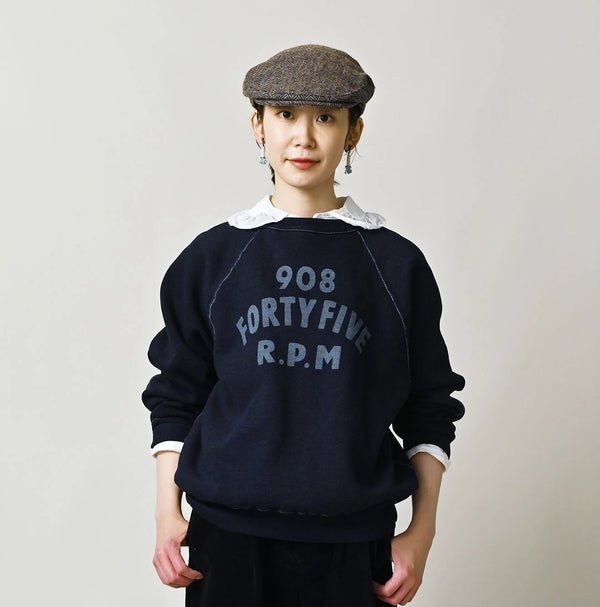 45R Indigo Cotton Fleece 908 Logo Sweatshirt
