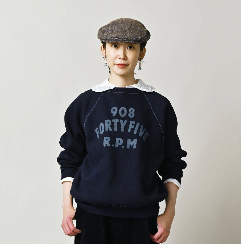45R Indigo Cotton Fleece 908 Logo Sweatshirt - Image 4