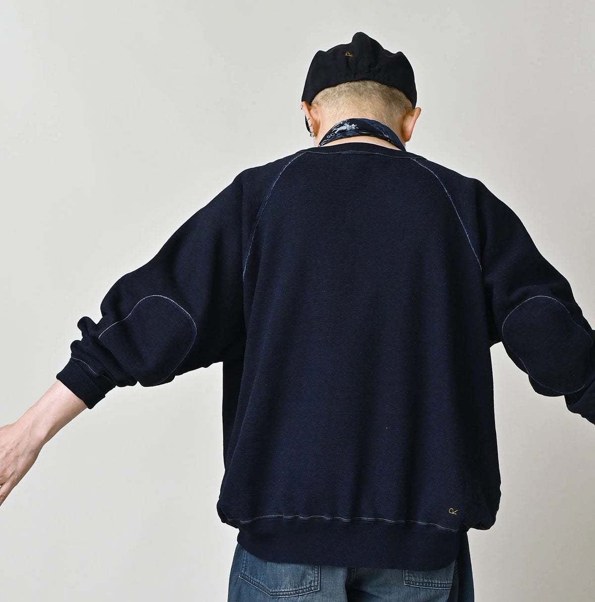 45R Indigo Cotton Fleece 908 Logo Sweatshirt - Image 9