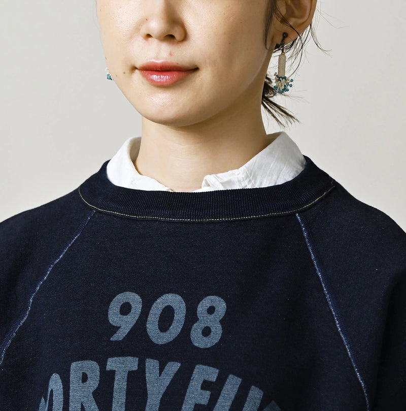 45R Indigo Cotton Fleece 908 Logo Sweatshirt - Image 10