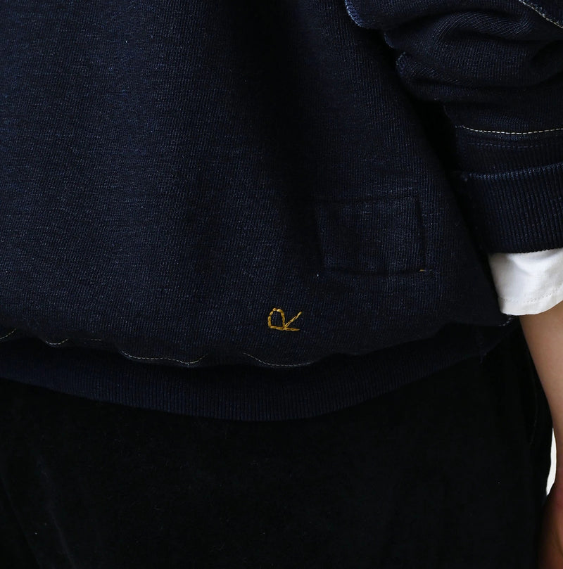 45R Indigo Cotton Fleece 908 Logo Sweatshirt - Image 15