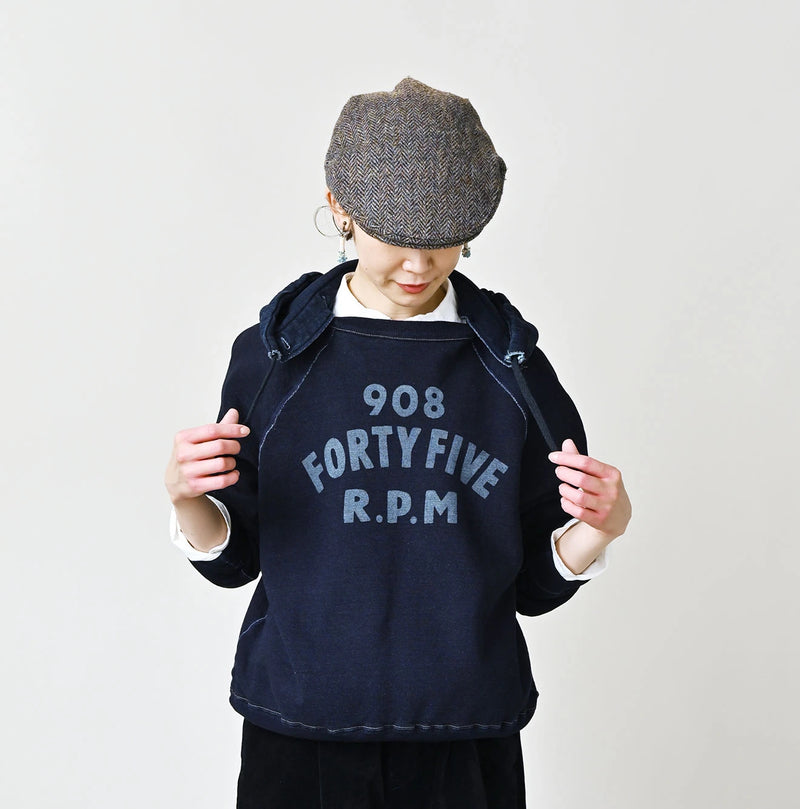 45R Indigo Cotton Fleece 908 Logo Sweatshirt - Image 16