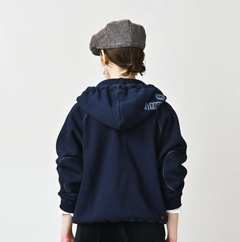45R Indigo Cotton Fleece 908 Logo Sweatshirt - Image 18