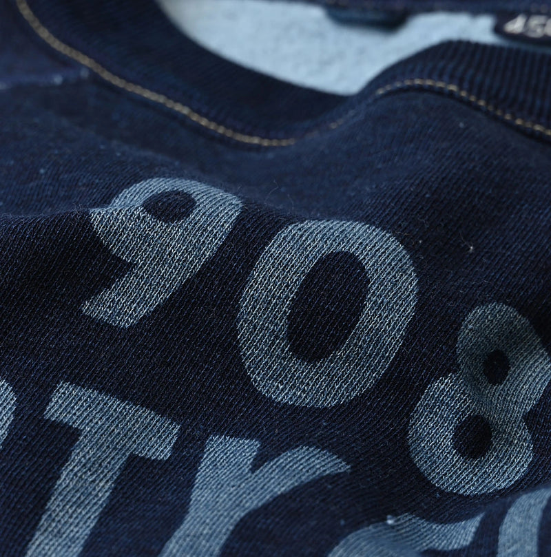 45R Indigo Cotton Fleece 908 Logo Sweatshirt - Image 22