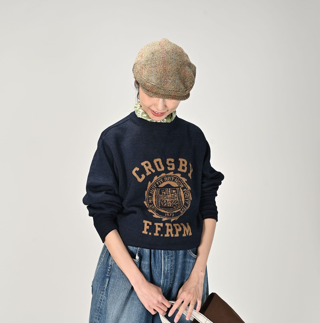 45R Indigo Smooth Knit 908 Sweat Top