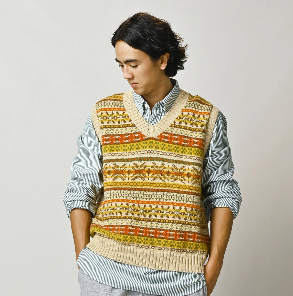 45R Fair Isle 908 Jacquard Vest