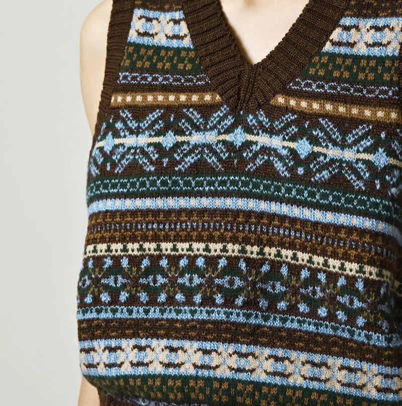 45R Fair Isle 908 Jacquard Vest - Image 14
