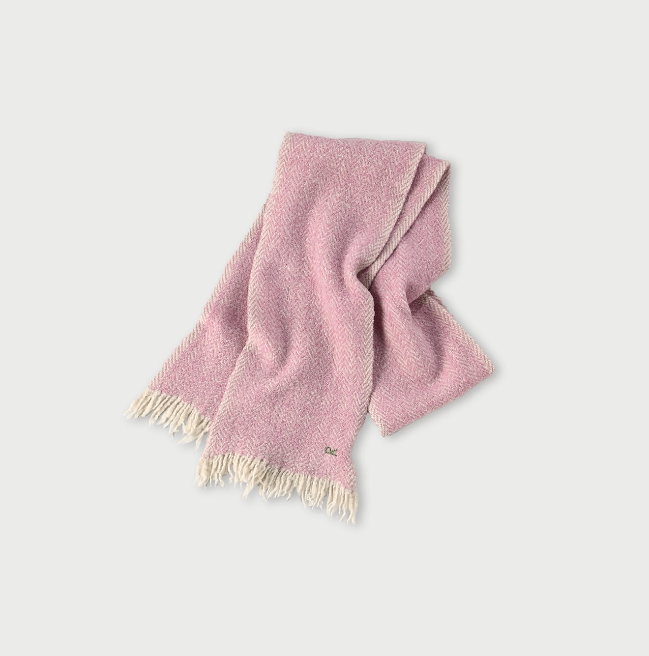 Merino Cashmere Herringbone Muffler