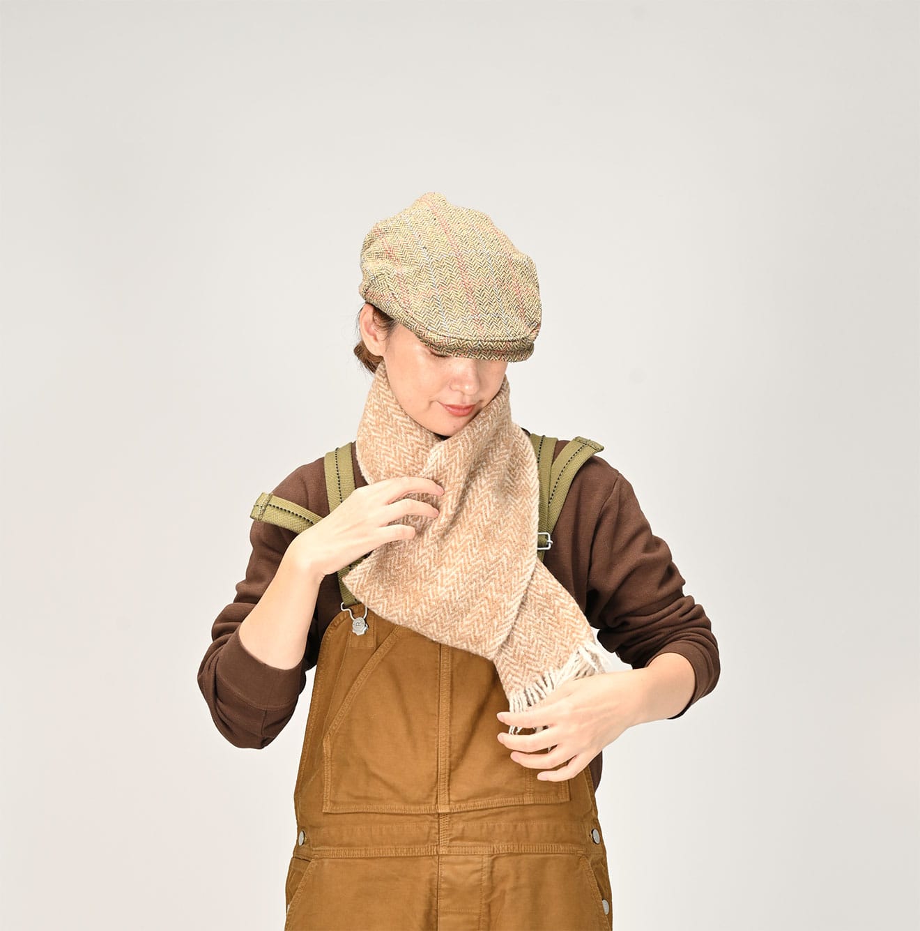 45R Merino Cashmere Herringbone Muffler