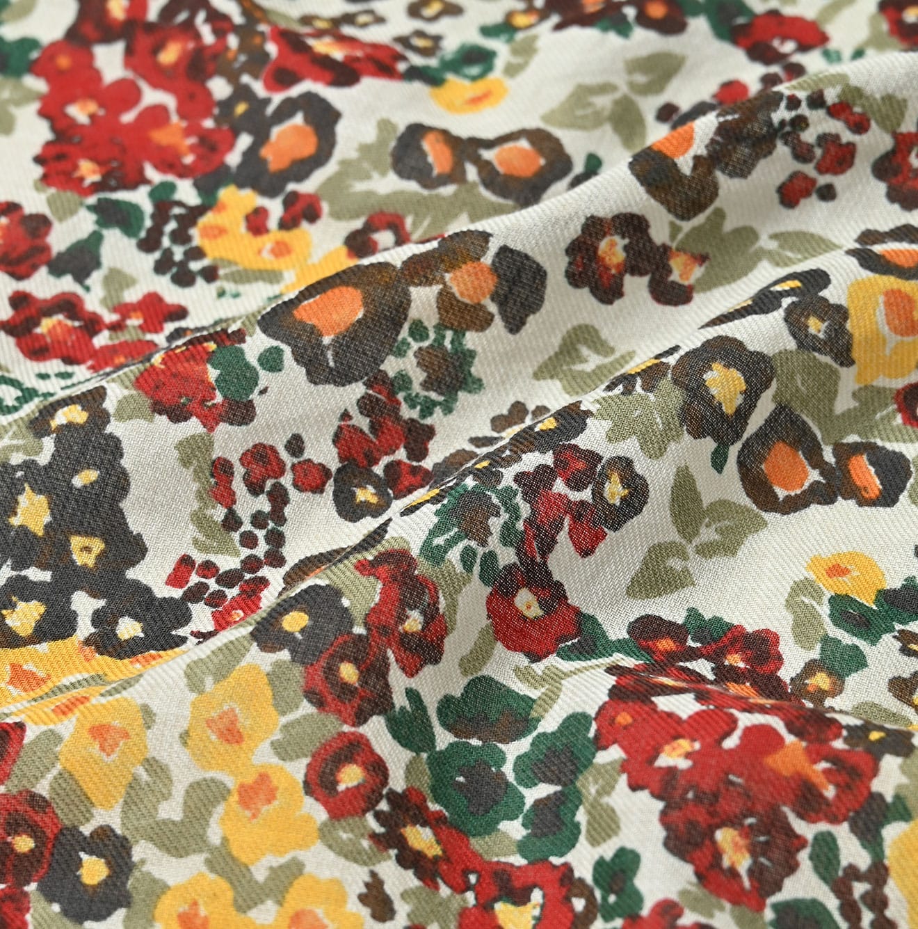 Supima Twill Gingham Check Flower Bandana