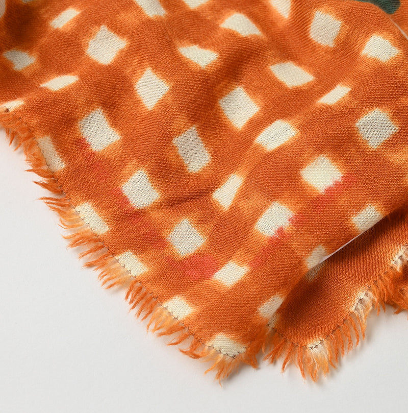 45R Float Twill Gingham Check Flower FUROSHIKii