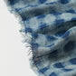 45R Indigo Twill Gingham Check Flower FUROSHIKii