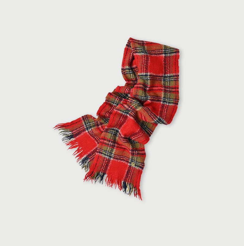 45R Merino Cashmere Check Muffler