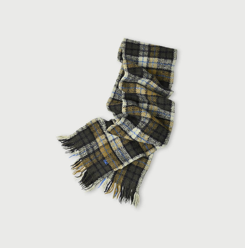 45R Merino Cashmere Check Muffler