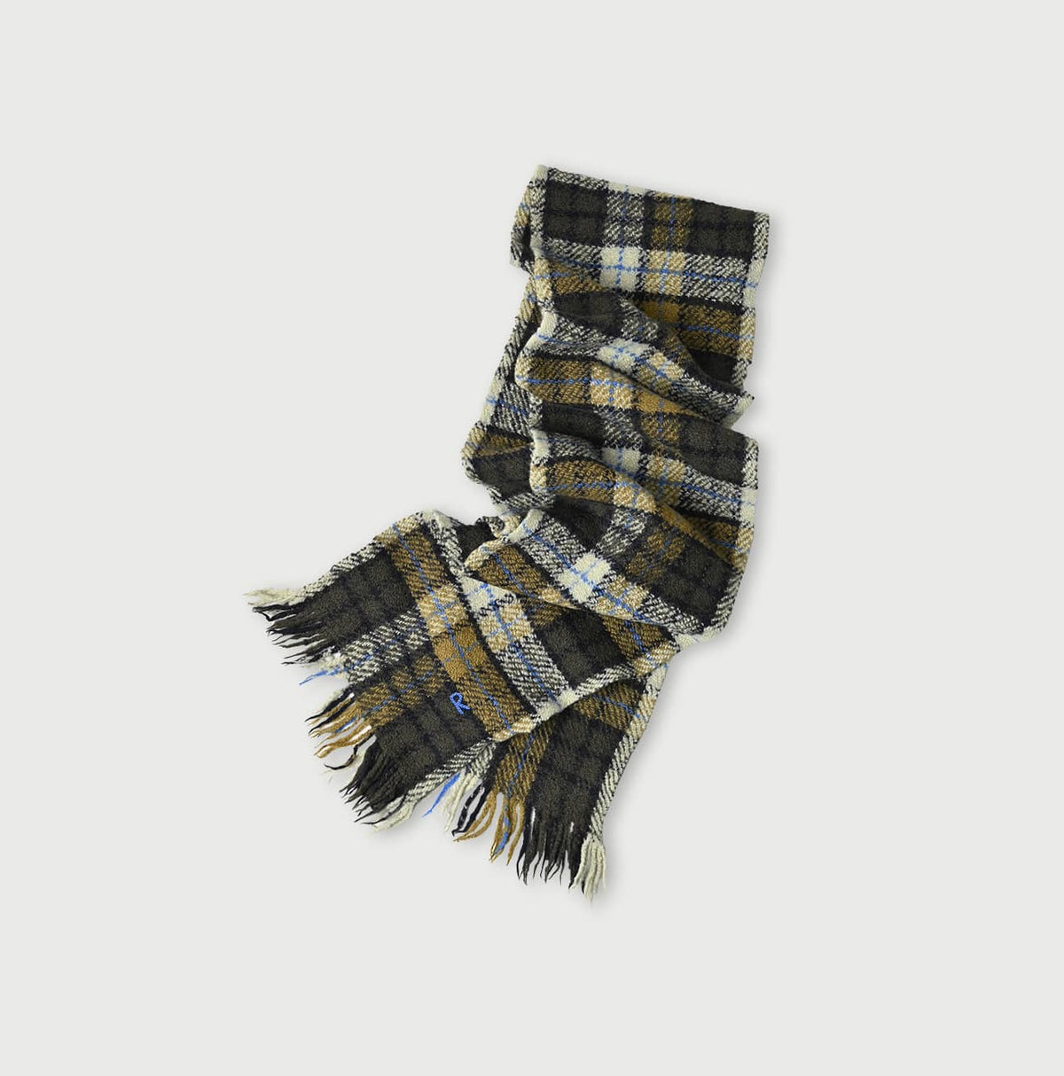 45R Merino Cashmere Check Muffler