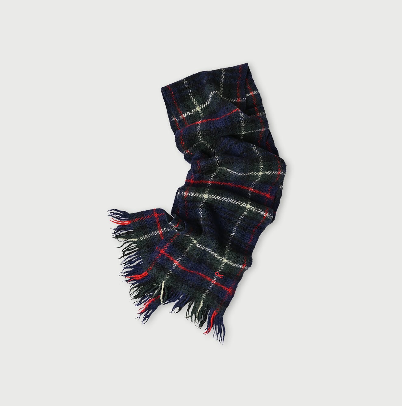 45R Merino Cashmere Check Muffler