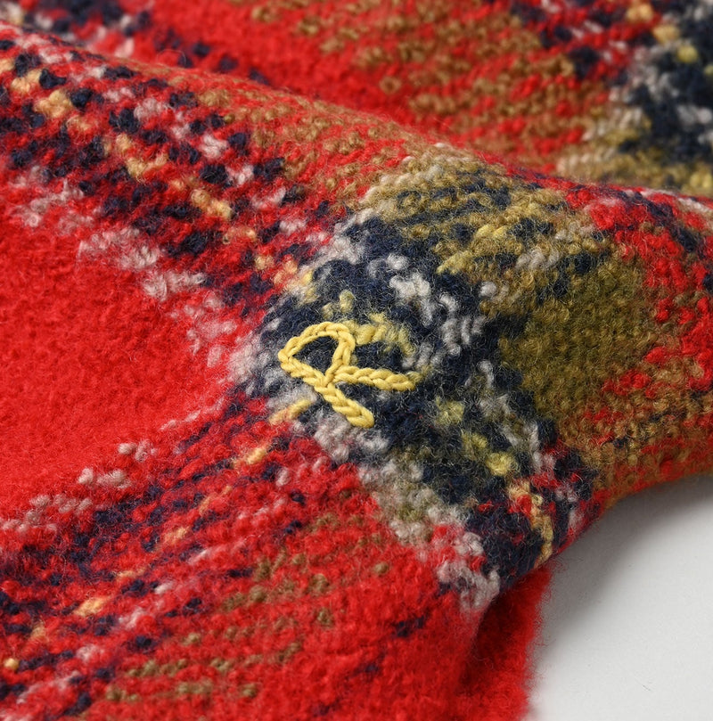45R Merino Cashmere Check Muffler