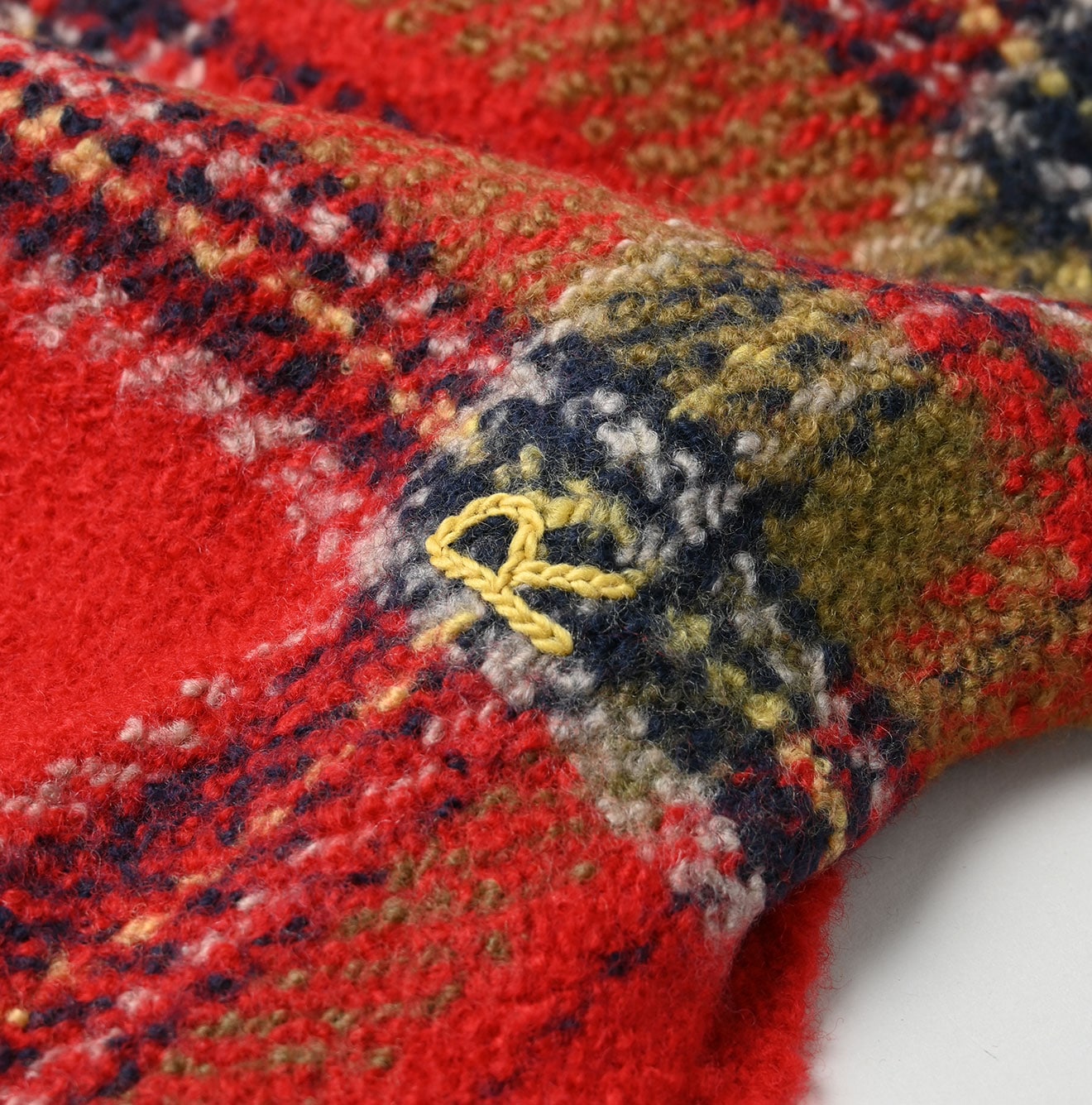 45R Merino Cashmere Check Muffler