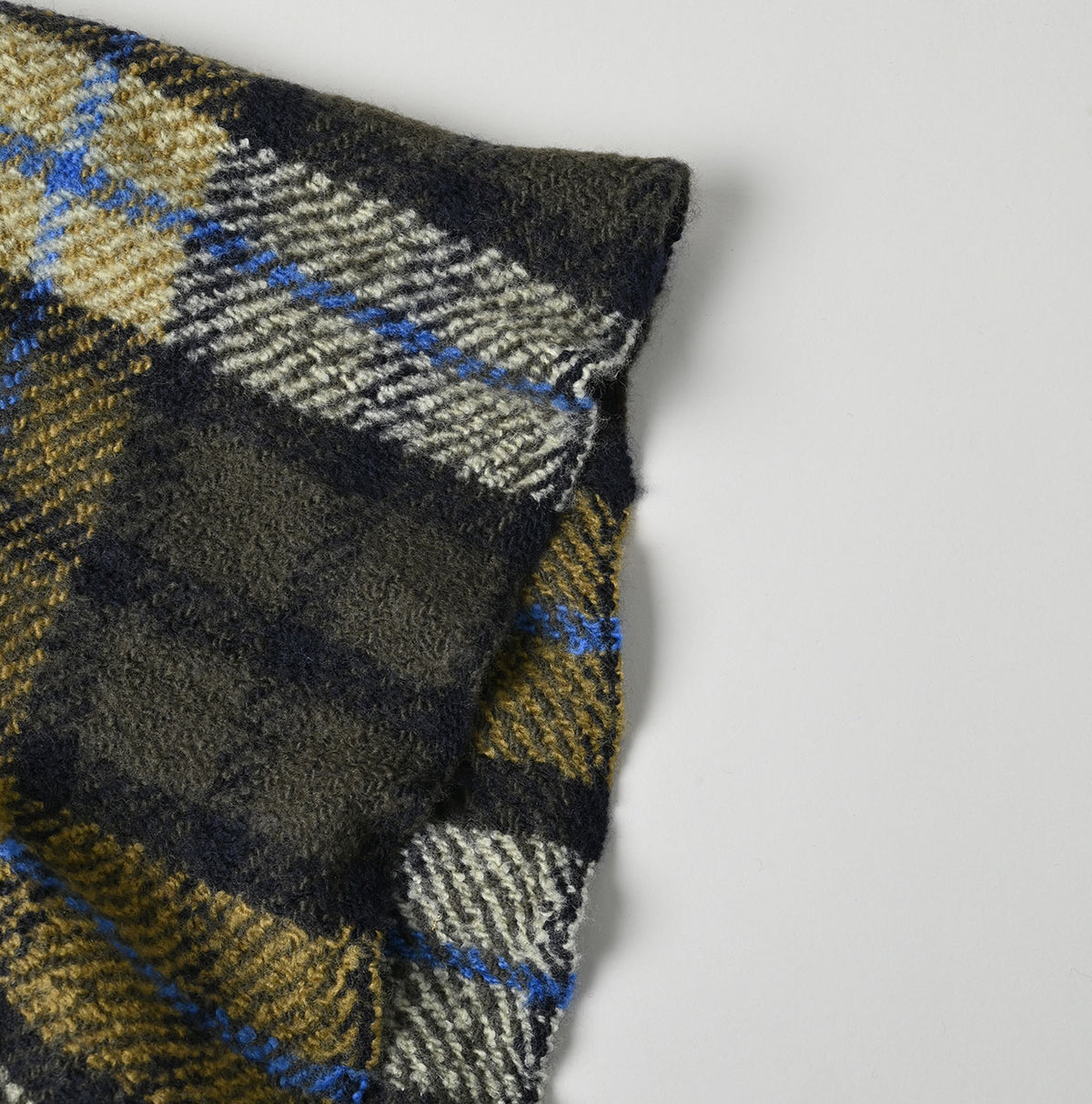 45R Merino Cashmere Check Poncho