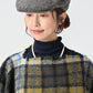 45R Merino Cashmere Check Poncho