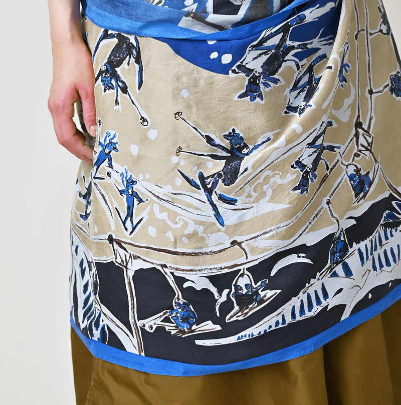 45R Silk Skier Komon Furoshiki - Image 8