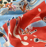 45R Silk Skier Komon Furoshiki