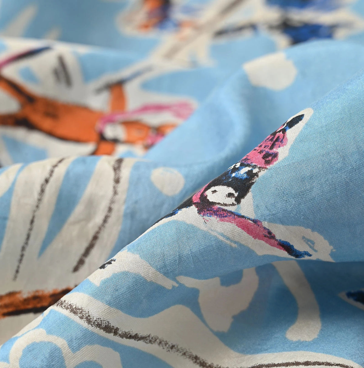 45R Silk Skier Komon Furoshiki