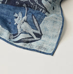 45R Indigo Gauze Skier Komon Bandana