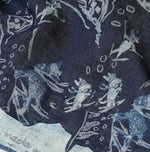 45R Indigo Gauze Skier Komon Bandana