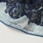 45R Indigo Gauze Skier Komon Bandana