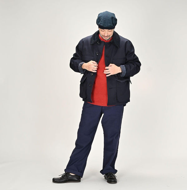 Indigo Gabardine Tweed 908 Hunting Jacket - 45R by 45rpm studio