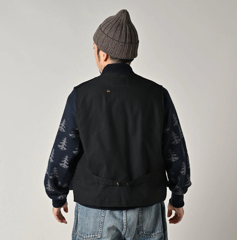 45R Cotton Flannel 908 Stand Collar Vest - Image 9