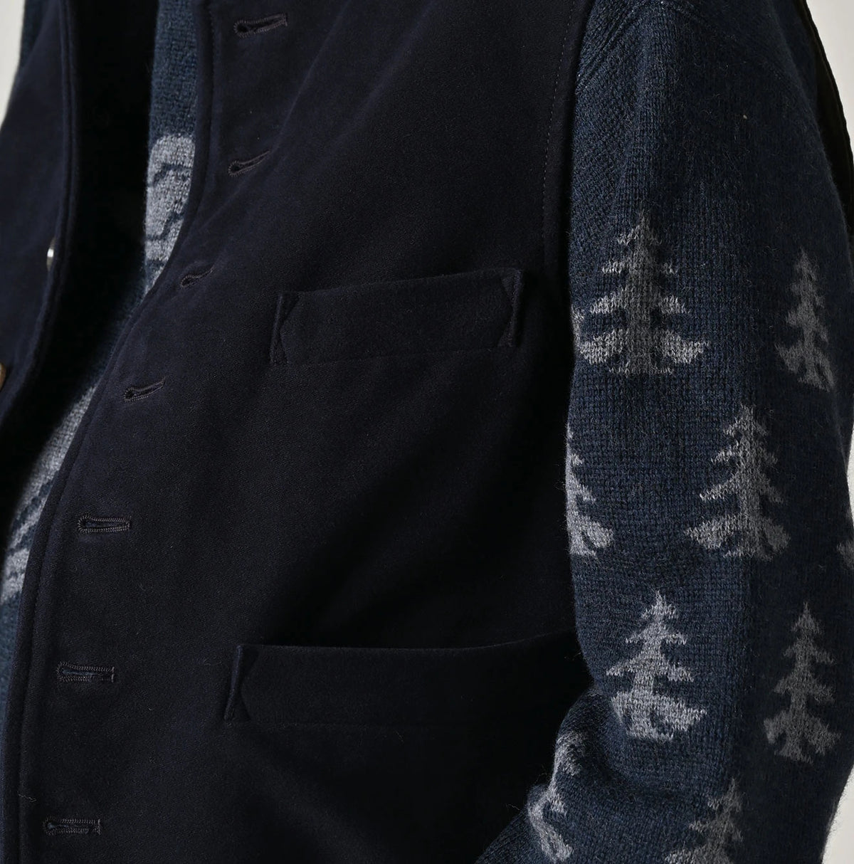 45R Cotton Flannel 908 Stand Collar Vest - Image 11