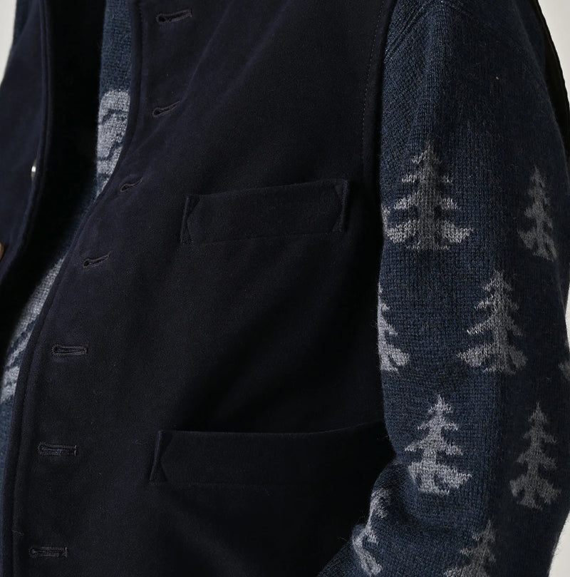45R Cotton Flannel 908 Stand Collar Vest - Image 11