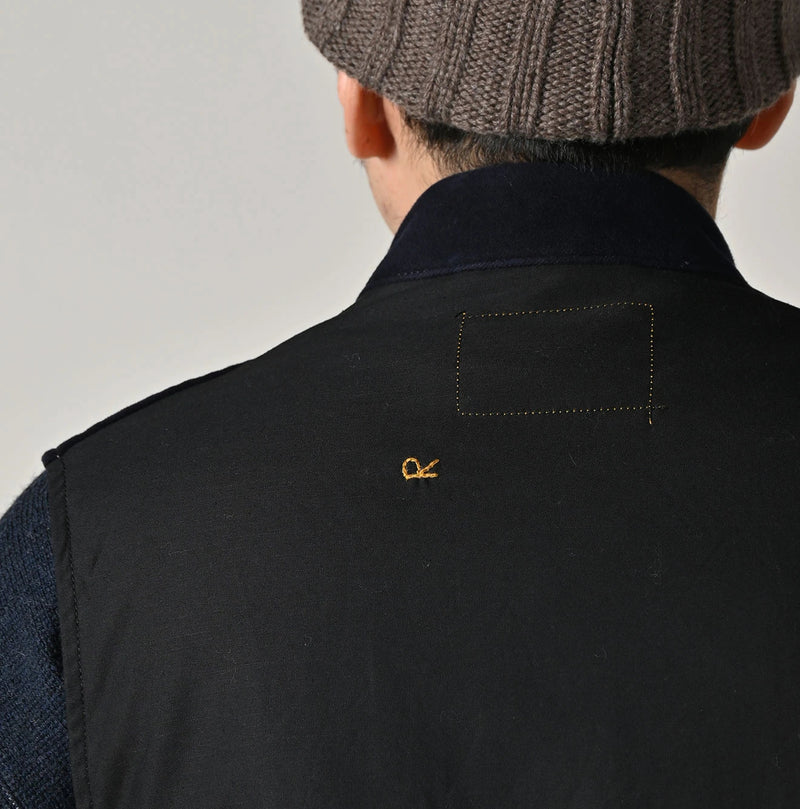 45R Cotton Flannel 908 Stand Collar Vest - Image 13