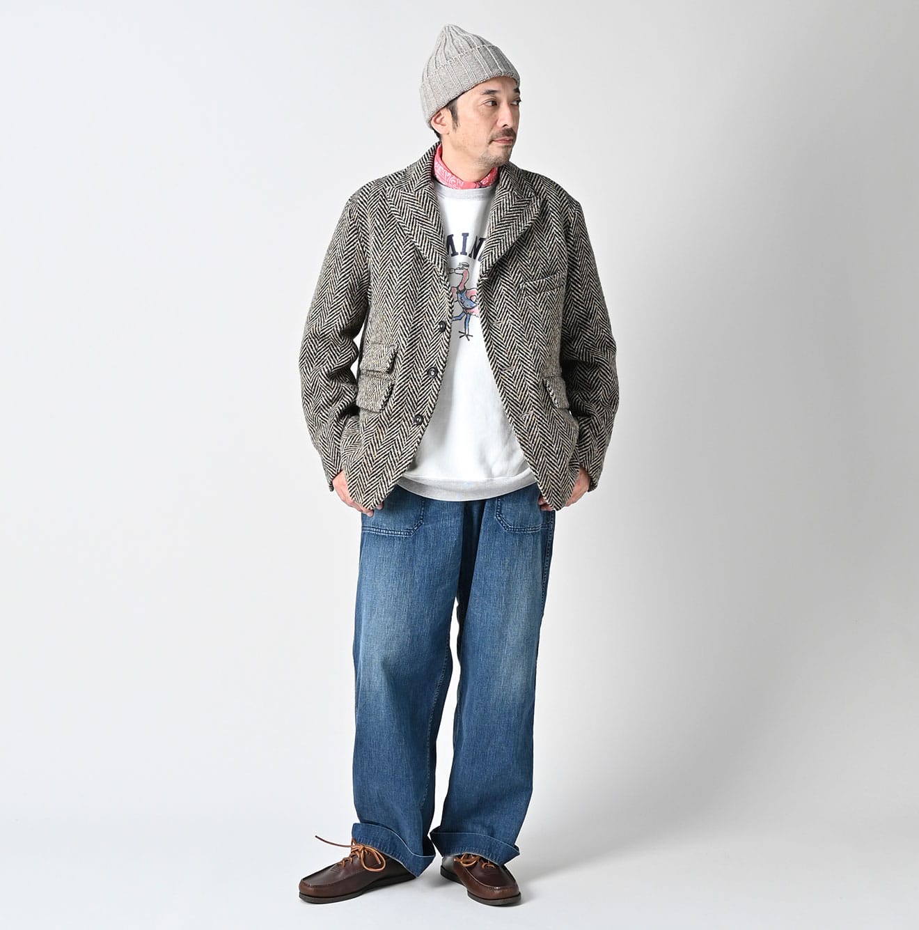 45r KNIT PEA JACKET ネイビー 45R（フォーティファイブアール）の「ツイルKNIT PEA COAT