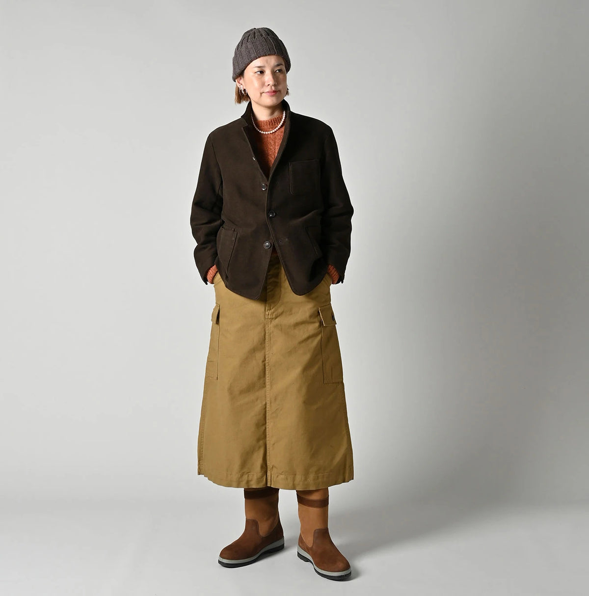 45R Cotton Flannel 908 Jacket Cardigan (Top-dyed)