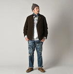 45R Cotton Flannel 908 Jacket Cardigan (Top-dyed)