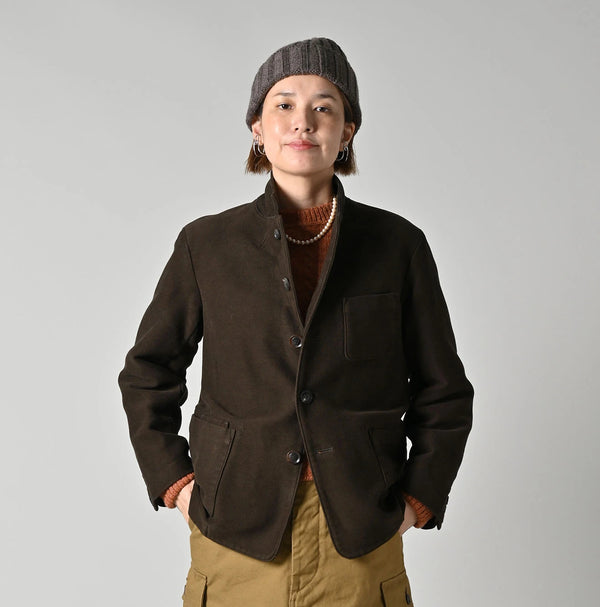 45R Cotton Flannel 908 Jacket Cardigan (Top-dyed)